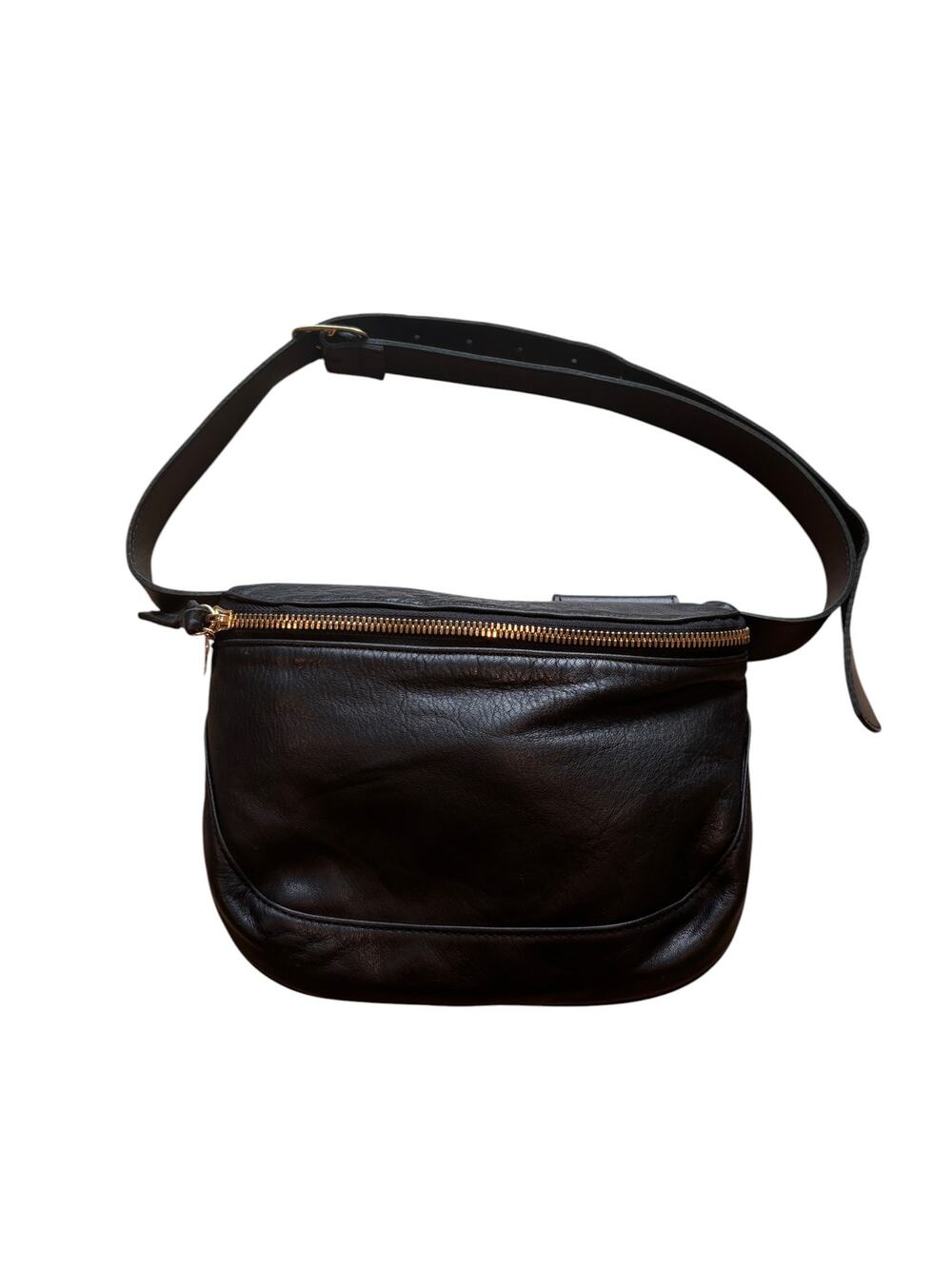 Clare V. Fanny Pack Belt Bag Black Neptune Leather Crossbody